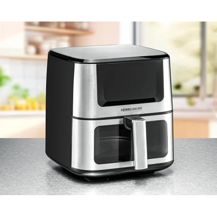 ROMMELSBACHER FRH 1850 XXL Heißluftfritteusen 1 kg Pommes, 7.5l, 1870 Watt, Schwarz – Bild 4