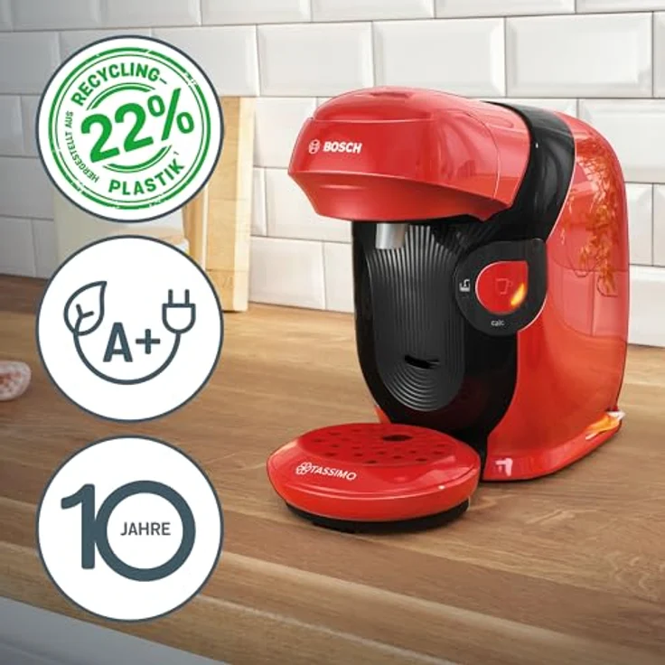 Bosch TAS113E Tassimo-Kapselmaschine, Große Getränkevielfalt, INTELLIBREW-Technologie, kompakte Gerätemaße, Farbvielfalt – Bild 4