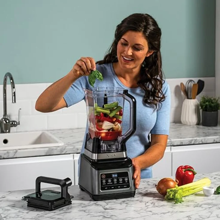 Ninja BN800EU 3-in-1 Foodprozessor, 1200 Watt, 8 Leistugnsstufen, Überhitzungsschutz, 1,8 Liter, Kunststoff, schwarz-silber – Bild 3