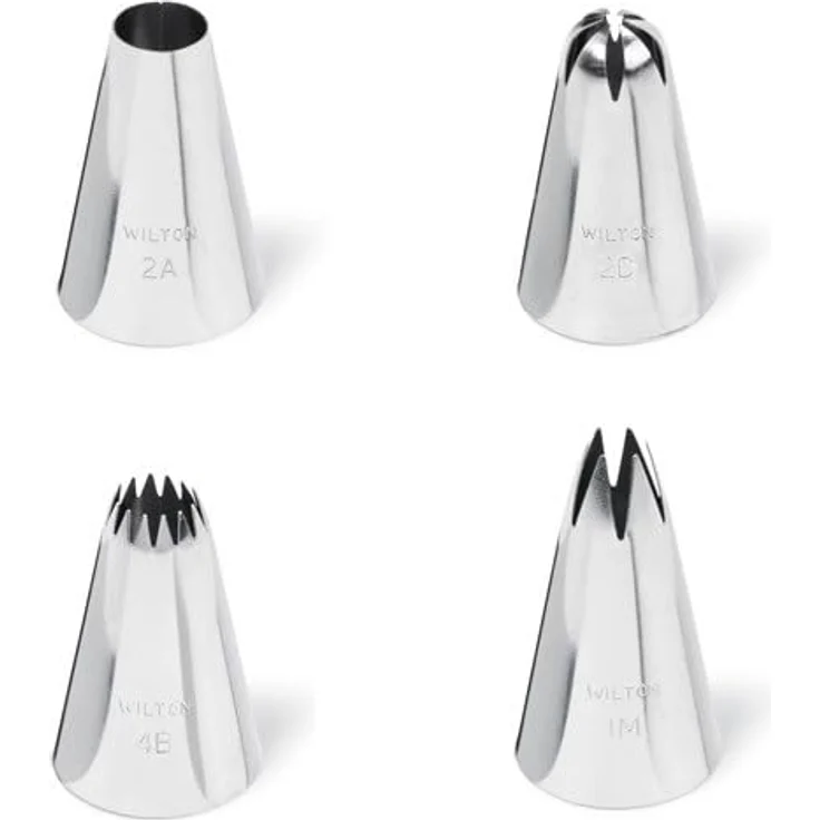 Wilton Cupcake Decorating Set-12 Spritztüllen, Edelstahl, Silber, 3x11x22 cm, 12-Einheiten – Bild 2