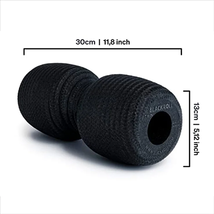 Blackroll Faszienrolle Twin, Massagegerät für Rückenmassage, Carbon-Optik, Schwarz – Bild 5
