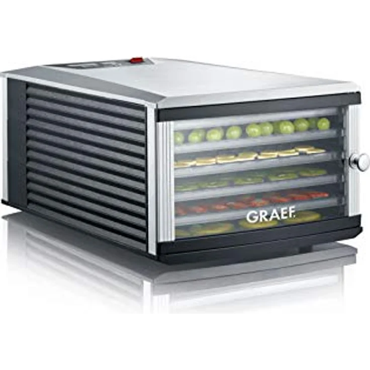 Graef DA506EU Dörrautomat, Kunststoff, 6 Etagen, 630 Watt, 475 mm x 330 mm x 220 mm – Bild 3