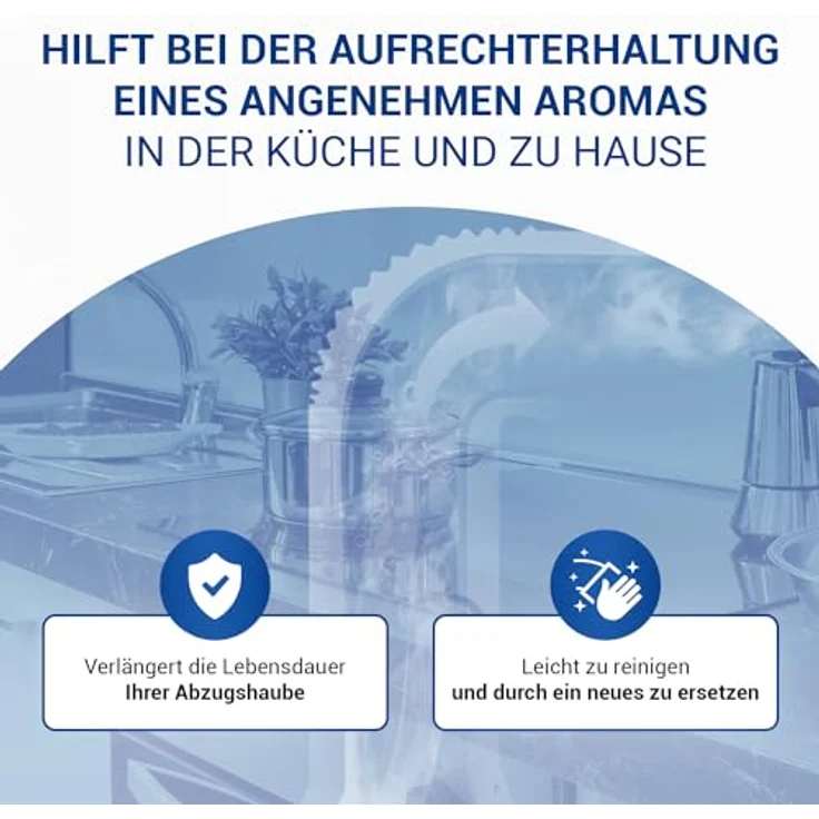 VIOKS Kohlefilter Dunstabzugshaube 225x220x24mm, Ersatzfilter für Balay & Aktivkohlefilter für Dunstabzugshauben – Bild 5