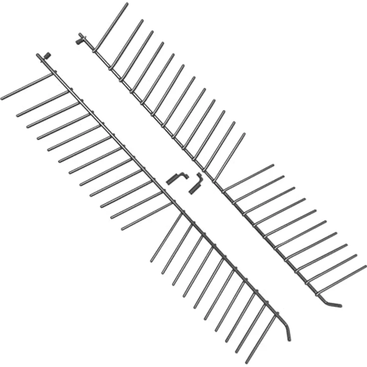 VIOKS Unterkorbeinsätze für Geschirrspüler, klappbare Tellerhalter in grau, passend für Bosch 00443403, 2er Set – Bild 3