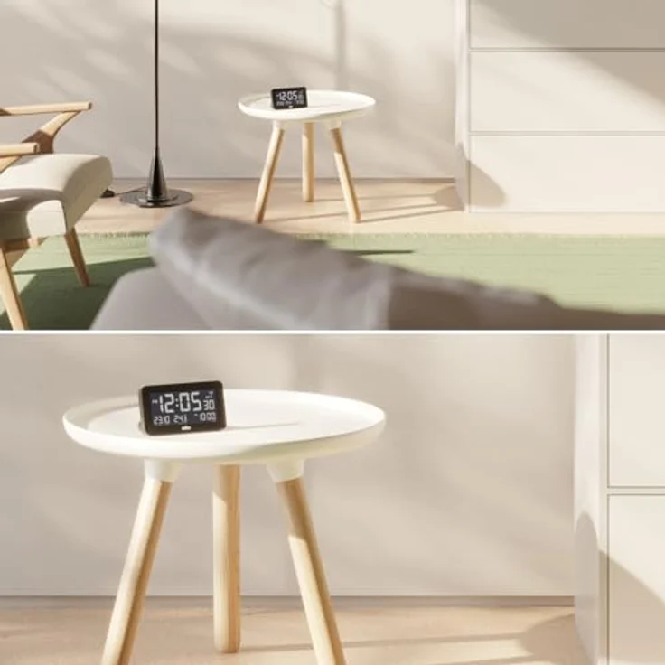 Braun BC10B-DCF Funk-Digitalwecker, DCF-Zeitgesteuert mit Datums-, Monats- und Temperaturanzeige, negatives LCD-Display, schwarz – Bild 2