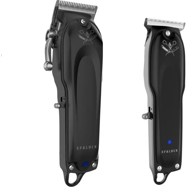 EFALOCK Professional Haar- und Bartschneider Efalock Barber Hair Clipper + Trimmer Classic Style Set, zeitloses Design, hohe Schnittleistung, Präzision