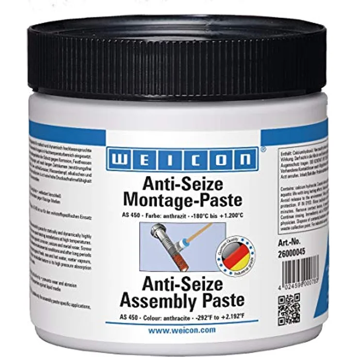 WEICON Anti-Seize Montagepaste 450 g hitzebeständiger Schutz gegen Korrosion, Festfressen und Verschleiß
