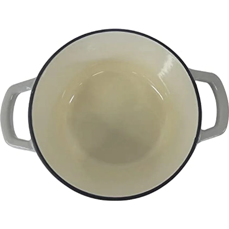 kela 12606 Bräter mit Deckel, Gusseisen, Emaille-Beschichtung, Hohe Wärmespeicherung, Induktionsgeeignet, 4 Liter, Grau, Rund, Calido – Bild 4