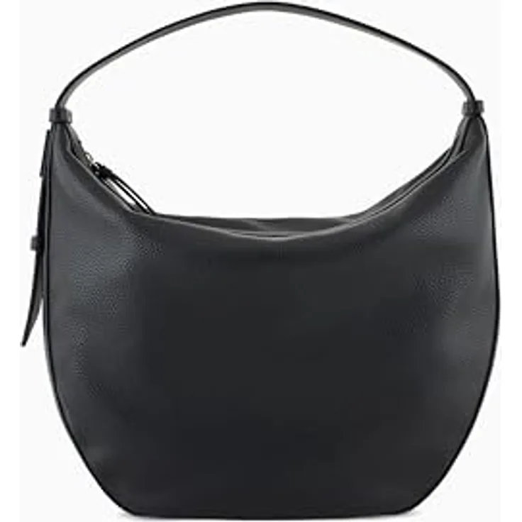 Armani Exchange Susie Schultertasche, 27 cm, Schwarz, aus robustem Polyester mit praktischen Reißverschlussfach und vielseitigem Umhängeriemen