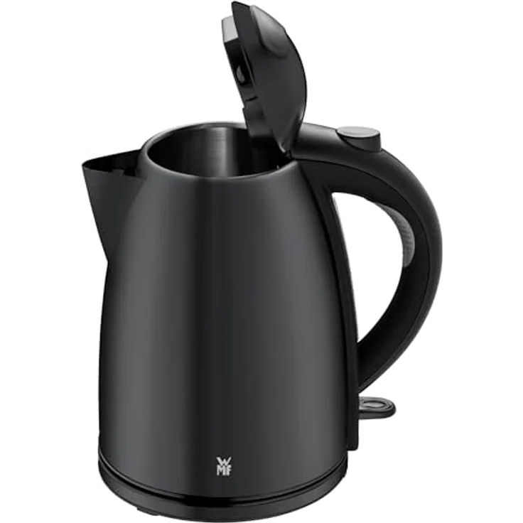 WMF Stelio Wasserkocher Edelstahl 1,7l, elektrischer Wasserkocher mit Kalkfilter, 2400 W, Wasserstandanzeige beleuchtet, edelstahl matt schwarz – Bild 3