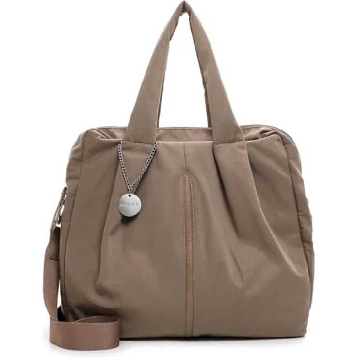 SURI FREY Shopper SFY Pauly, Uni-Design mit Reißverschluss, Feinsynthetik, in Nylon-Optik, schwarz