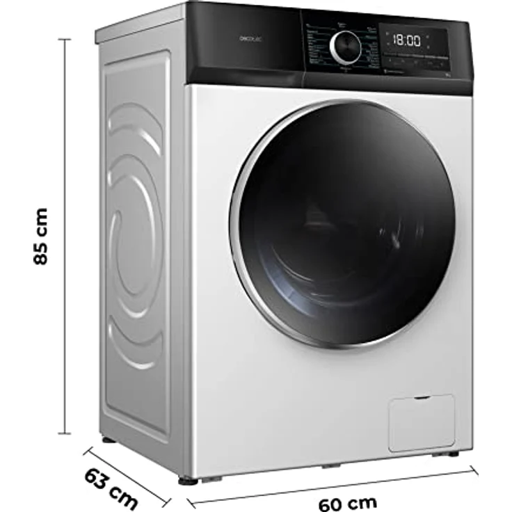 Cecotec Bolero Dresscode 10500 Inverter A, 10 kg Waschmaschine in Weiß mit 1400 rpm, Dampftechnologie und Energieeffizienzklasse A – Bild 2