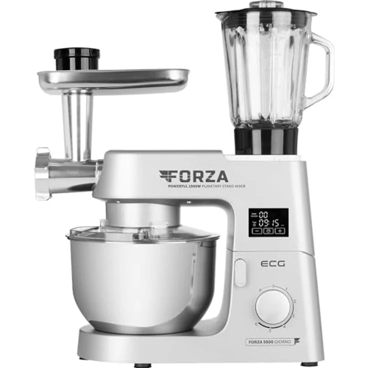 ECG FORZA 5500 Giorno Argento, Küchenmaschine, Silber – Bild 5