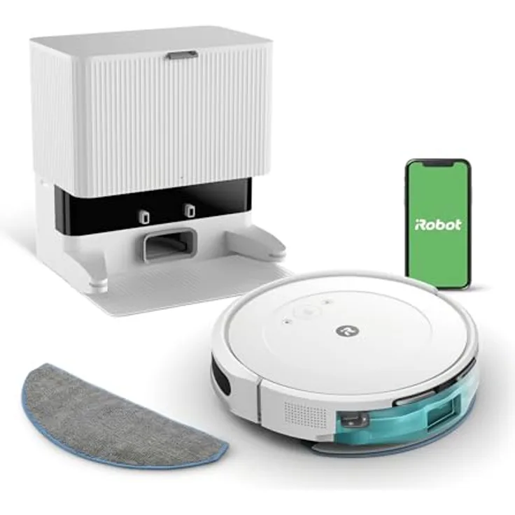 iRobot Roomba Combo® Essential 2 mit Absaugstation, Staubsauger-Roboter mit 4-Stufen-Reinigungssystem, Wischfunktion, und iRobot Home App, schwarz
