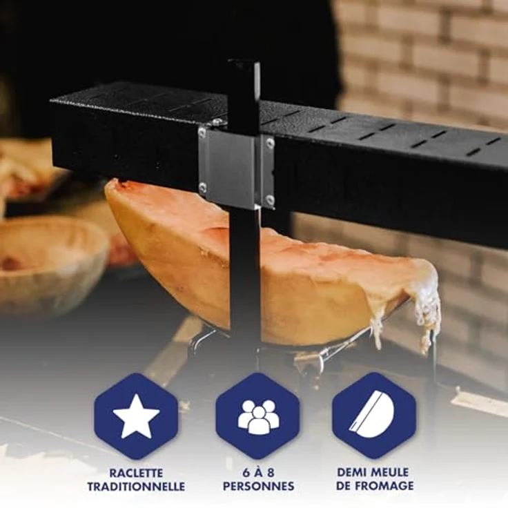 Louis Tellier ? Raclette Alpage Signature Basalt ? Größe passend für jede Portion von Schleifscheiben ? 6 bis 8 Personen ? beheizbare Rampe höhenverstellbar ? Sicherheitsschalter ? 230 V – Bild 4