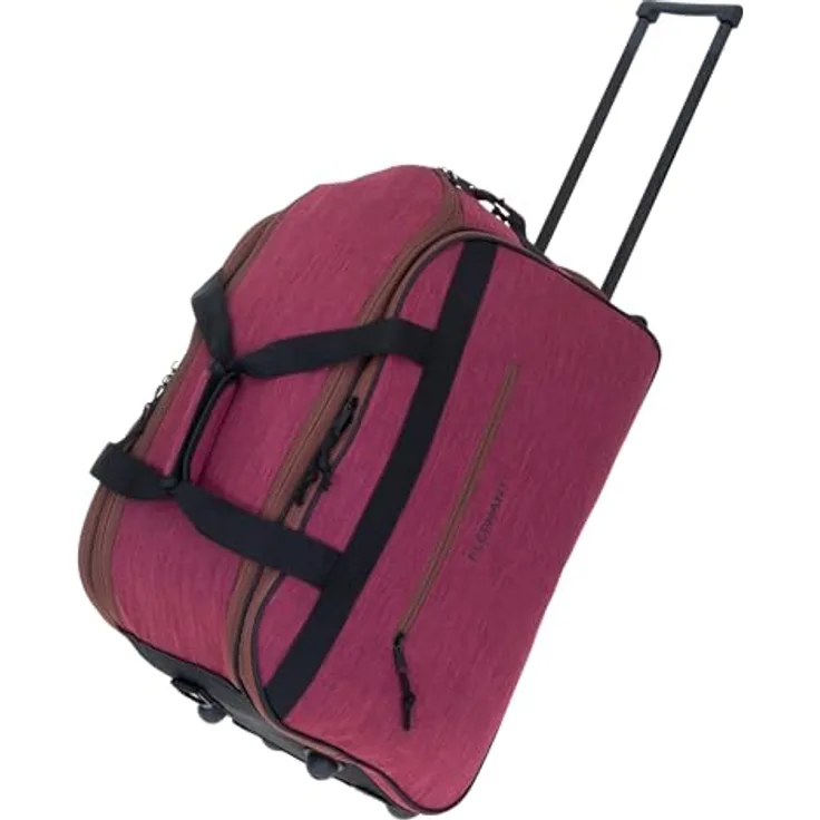 Elephant Reisetrolley Weekender Duffle Travel 55 cm Trolley Rollen (Rot Bordeaux-Braun 13030)