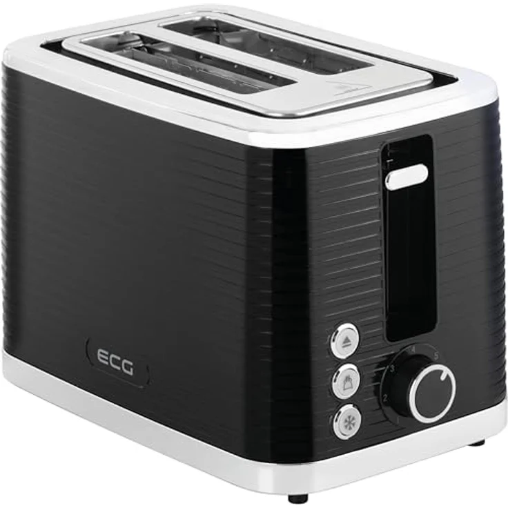 ECG Toaster ST 2750 Stripe, 2 Scheiben, 930 Watt, Auftaufunktion, Kunststoffgehäuse – Bild 2