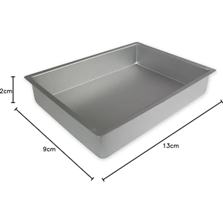 PME OBL09132 Längliche Aluminium-Backform 229 x 330 x 51 mm, Silver, 23 x 33 x 5 cm – Bild 5