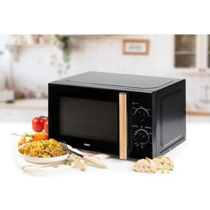 DOMO DO2820 Mikrowellenherd – 20 l – 700 W – 35-Minuten-Timer – Auftaufunktion – Schwarz – Bild 2