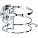 Wenko Haartrocknerhalter 'Turbo-Loc', Edelstahl glänzend, mit integriertem Kabelhalter und rückstandslos entfernbarer Wandbefestigung