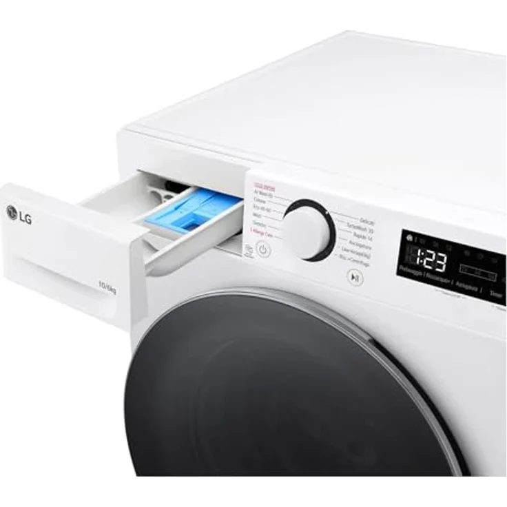 LG D4R5010TSWS Waschtrockner, freistehend, Frontlader, 10 kg Waschen, 6 kg Trocknen, Energieeffizienzklasse D, weiß – Bild 6