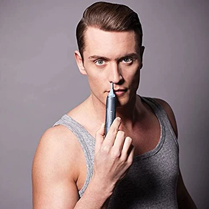 Remington Groom Essentials Set NanoSeries NE3455, Trimmer Set für Nasen-, Ohren- & Augenbrauenhärchen, grau-schwarz – Bild 3