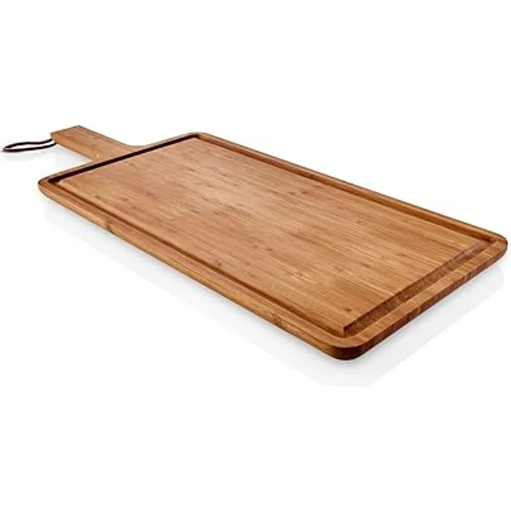Eva Solo Nordic Kitchen Schneidebrett 44 x 22 cm, FSC-zertifiziertes Bambus mit Saftrillen zur Vermeidung von Flüssigkeitsauslauf, dunkles Aussehen – Bild 3