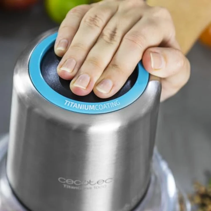 Cecotec TitanGlass 1000 Spatula, Elektrischer Zerkleinerer 1L mit 500W, 4 Titan-Klingen, ControlSpeed und spülmaschinenfestem Design – Bild 4