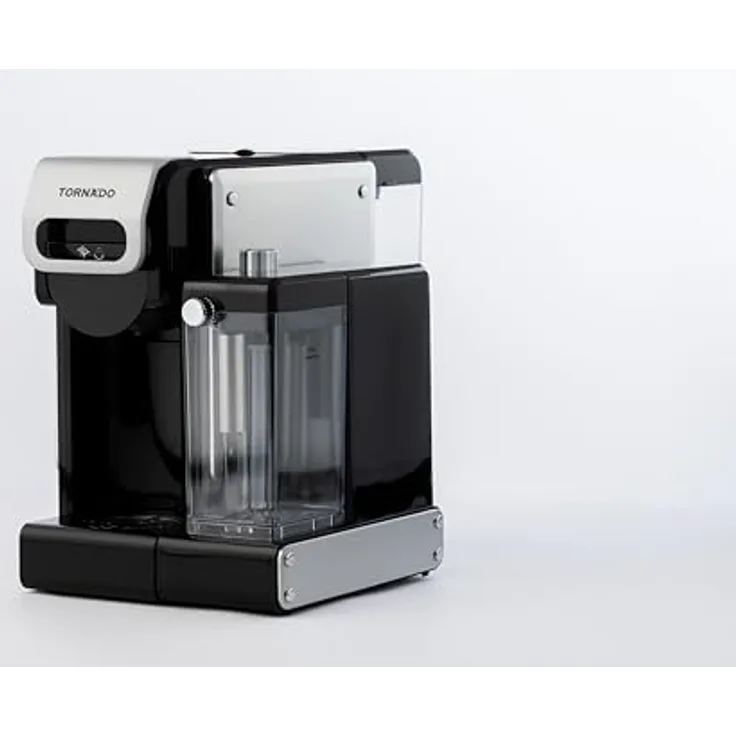 Tornado TST-550M-GS, 7 in 1 Multi-Kaffeekapselmaschine, 19-bar, vollautomatisch, silber-schwarz, 1 l Wassertank, LCD-Display