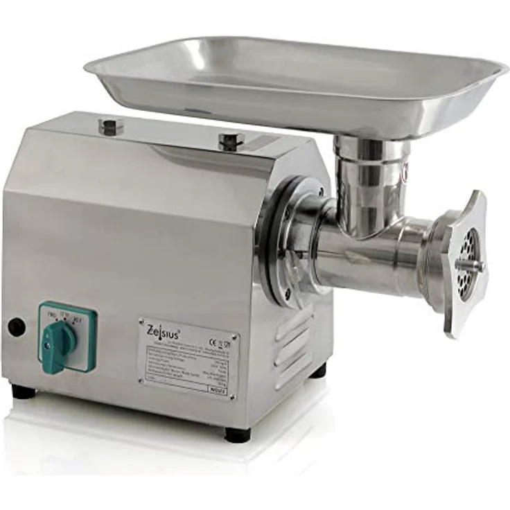 Zelsius Profi Edelstahl Fleischwolf elektrisch | 750W - 150kg/h | Faschiermaschine aus Edelstahl, Wurstmaschine in Gastro Qualität | Fleischmaschine mit Wurstfüller, Sausage Maker – Bild 2
