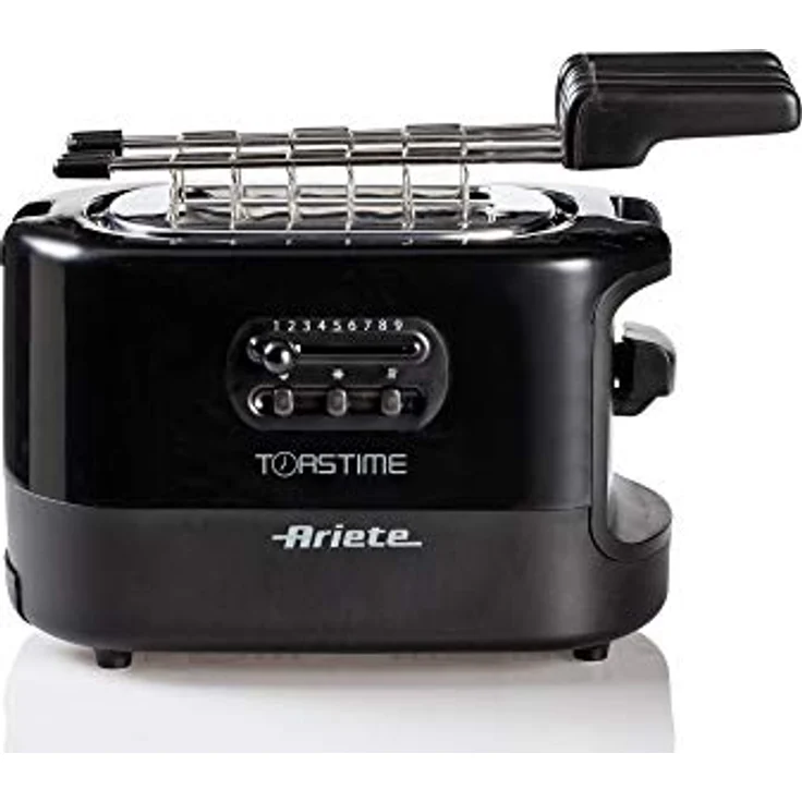 Ariete 159 Toastime Toaster 2 Scheiben mit Zange, Krümelschublade Schwarz – Bild 8
