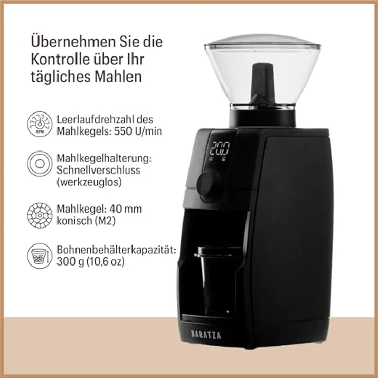 Baratza Encore ESP Pro, Kaffeemühle mit 230V Betrieb, Schwarz – Bild 2