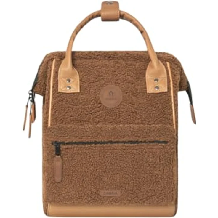 Cabaia Adventurer Fleece Small City Rucksack, 32 cm, braun, 100% Polyester, 23 cm x 13 cm – Bild 5