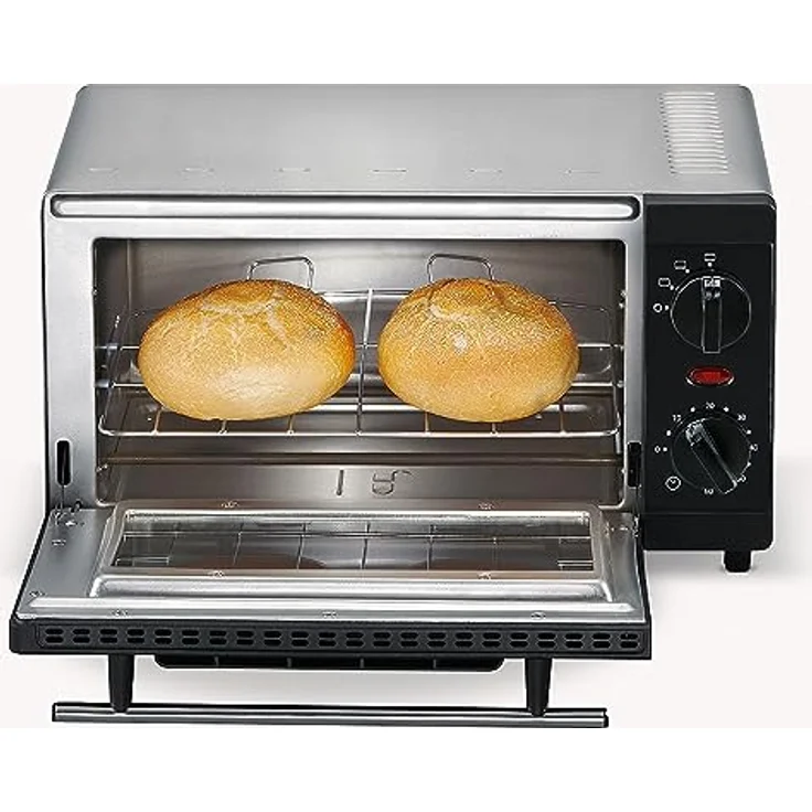 Severin Minibackofen TO 9561, Vielseitiger Backofen mit Ober- und Unterhitze, 60 Minuten Timer, kompakt in Weiß – Bild 2