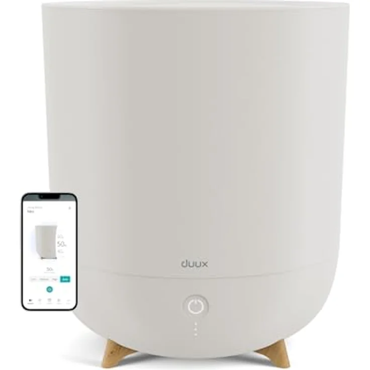 Duux Neo Ultrashall Luftbefeuchter Leise 5L - Smart Air Humidifier - Raumbefeuchter für Schlafzimmer, Kinderzimmer und Pflanzen - Greige – Bild 1