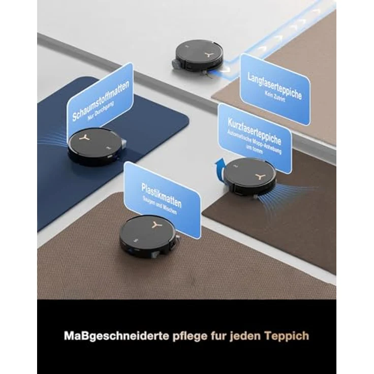 ECOVACS DEEBOT X8 PRO OMNI, Saug- und Wischroboter mit Absaugstation, OZMO ROLLER Wischsystem, 80 W, Heißwasserreinigung – Bild 8