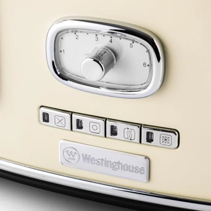 Westinghouse Retroline 4-Schlitz Toaster WKTT809WH Retro weiß – Bild 3