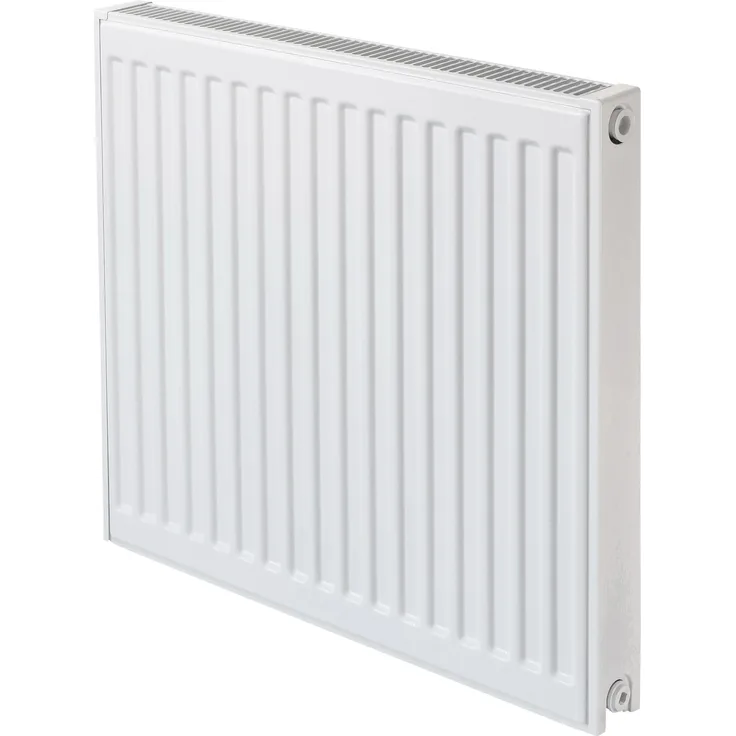 Sanicomfort Universal-Flachheizkörper Typ EKE(21), 50 cm x 50 cm, Weiß, 6 Anschlüsse für optimale Wärmeverteilung