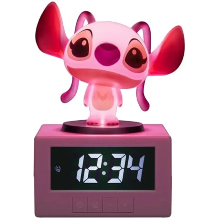 Paladone Stitch Angel Icon Wecker, Kinderwecker und Nachtlicht mit Snooze-Funktion, batteriebetrieben, 16,5 cm, Disney lizenziert – Bild 3