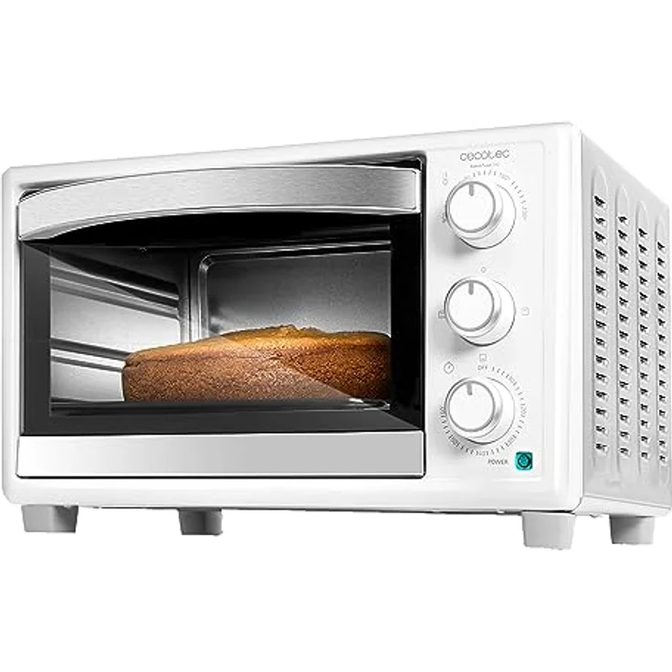 Cecotec Minibackofen Bake & Toast 2300 Weiß, 23 L, 1500 W, 3 Heizmodi, 60-Minuten-Timer, einstellbare Temperatur bis zu 230 ºC, Crumb Auffangschale – Bild 1