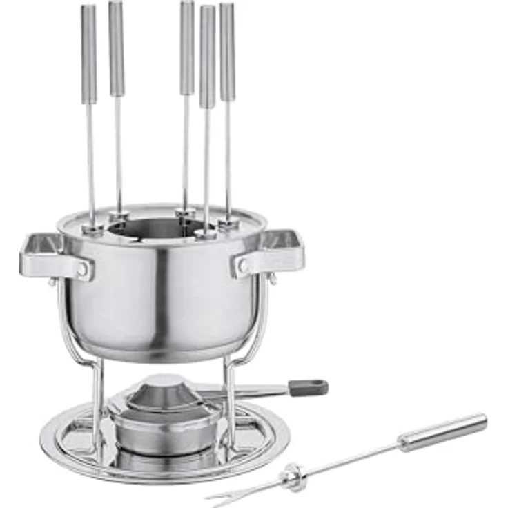 Spring Bourguignonnegabel, Fondue Set, Silber – Bild 2