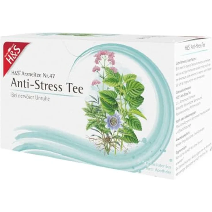 H&S Anti-Stress Tee, Pflanzliches Arzneimittel bei nervösen Erregungszuständen, 20 Filterbeutel à 2 g – Bild 3