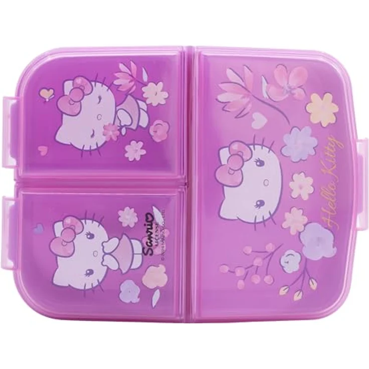 Hello Kitty Lunchbox Brotdose mit 3 Fächern, Kunststoff, für Kinder ab 3 Jahren – Bild 2