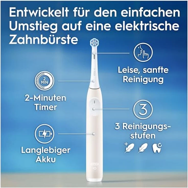 Oral-B Elektrische Zahnbürste iO Series 2, Aufsteckbürsten: 1 St., für die sanfte Reinigung – Bild 5