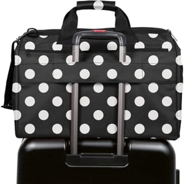 reisenthel allrounder L pocket Vielseitige Doktortasche für Reise, Arbeit und Freizeit Mit praktischer Trolley-Aufsteckfunktion, Farbe:dots white – Bild 2