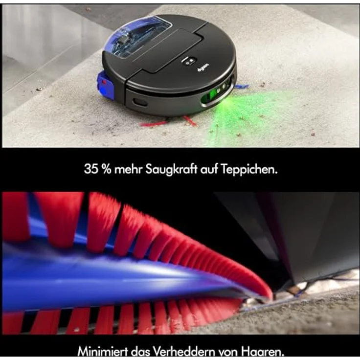 Dyson Saugroboter spot+scrub Ai, beutellos, 18.000 Pa Saugkraft, intelligente KI-Navigation und Nassreinigung – Bild 8
