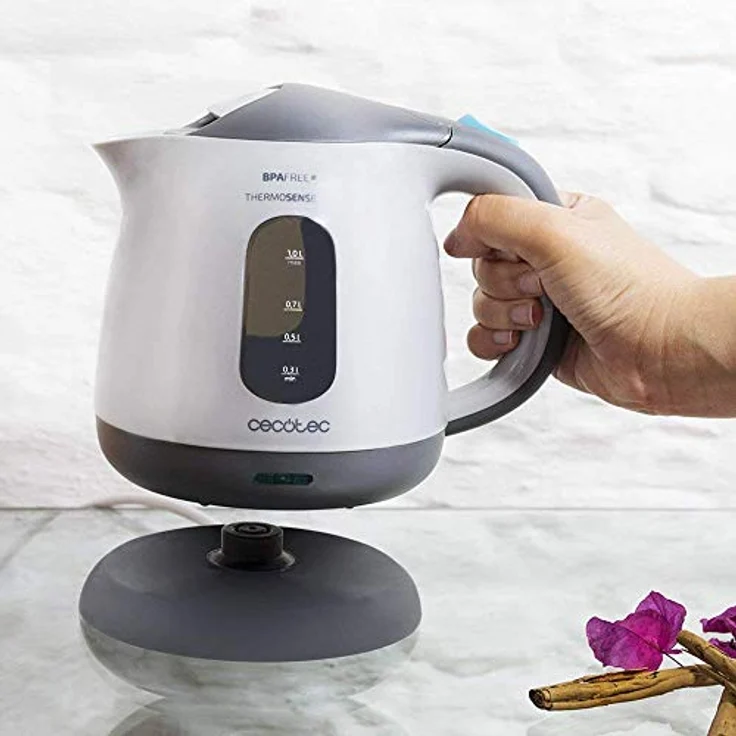 Cecotec Wasserkocher ThermoSense 120. 1 Liter Kapazität, Verwendung ohne Kabel mit 360-Grad-Basis,Abnehmbarer Kalkfilter – Bild 5