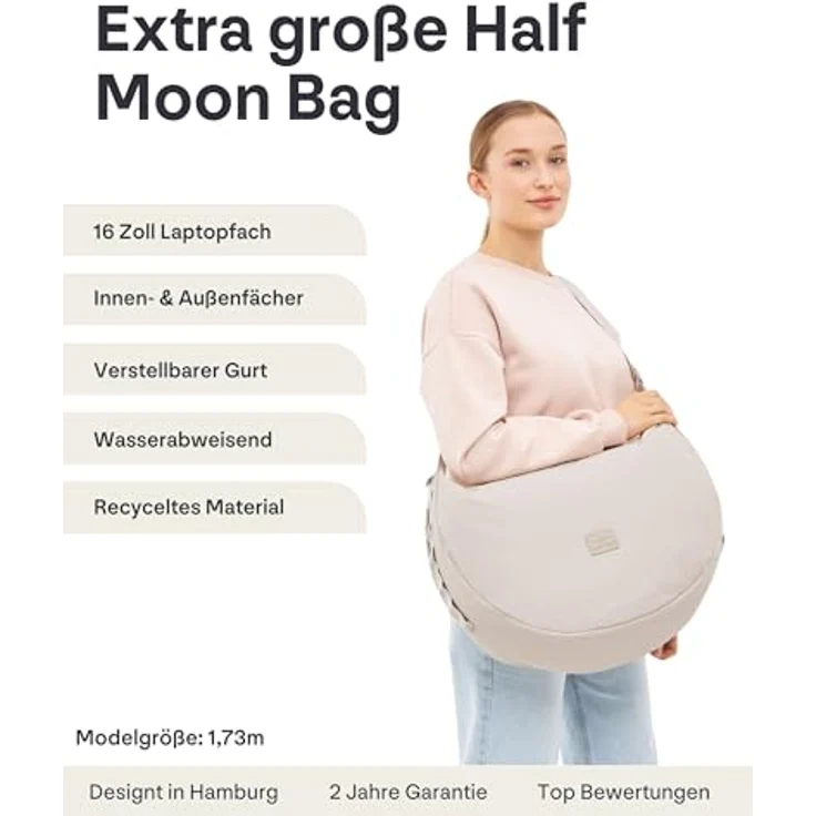 Johnny Urban Kaia Umhängetasche, 51 cm, 100% Nylon, gelb – Bild 2