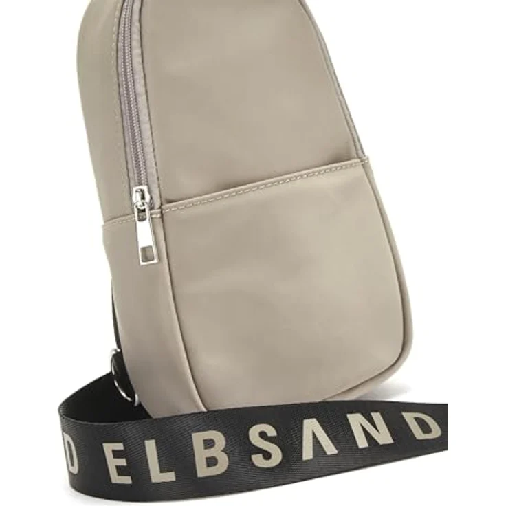 Elbsand Mini Crossbody Bag, kleiner Rucksack und Umhängetasche, vegan, mit verstellbarem Riemen und Logoprint, ideal für Handy und Essentials – Bild 3