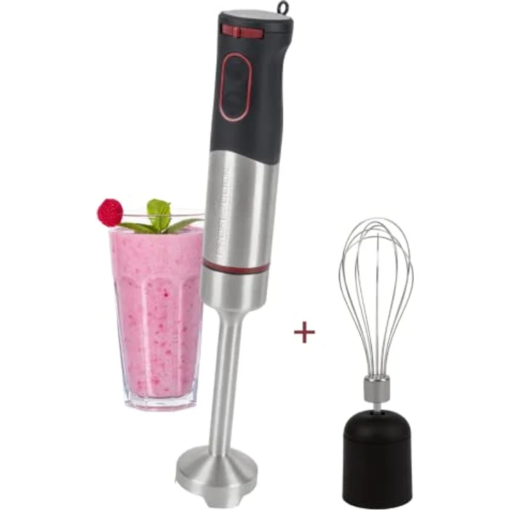 ProfiCook PC-SMS 1226 2in1 Stabmixer-Set, 1000W,Variable Geschwindigkeitsregulierung, inkl. Schneebesen, Aufhängeöse, Edelstahl, Kunststoff, edelstahl-dunkelgrau – Bild 4